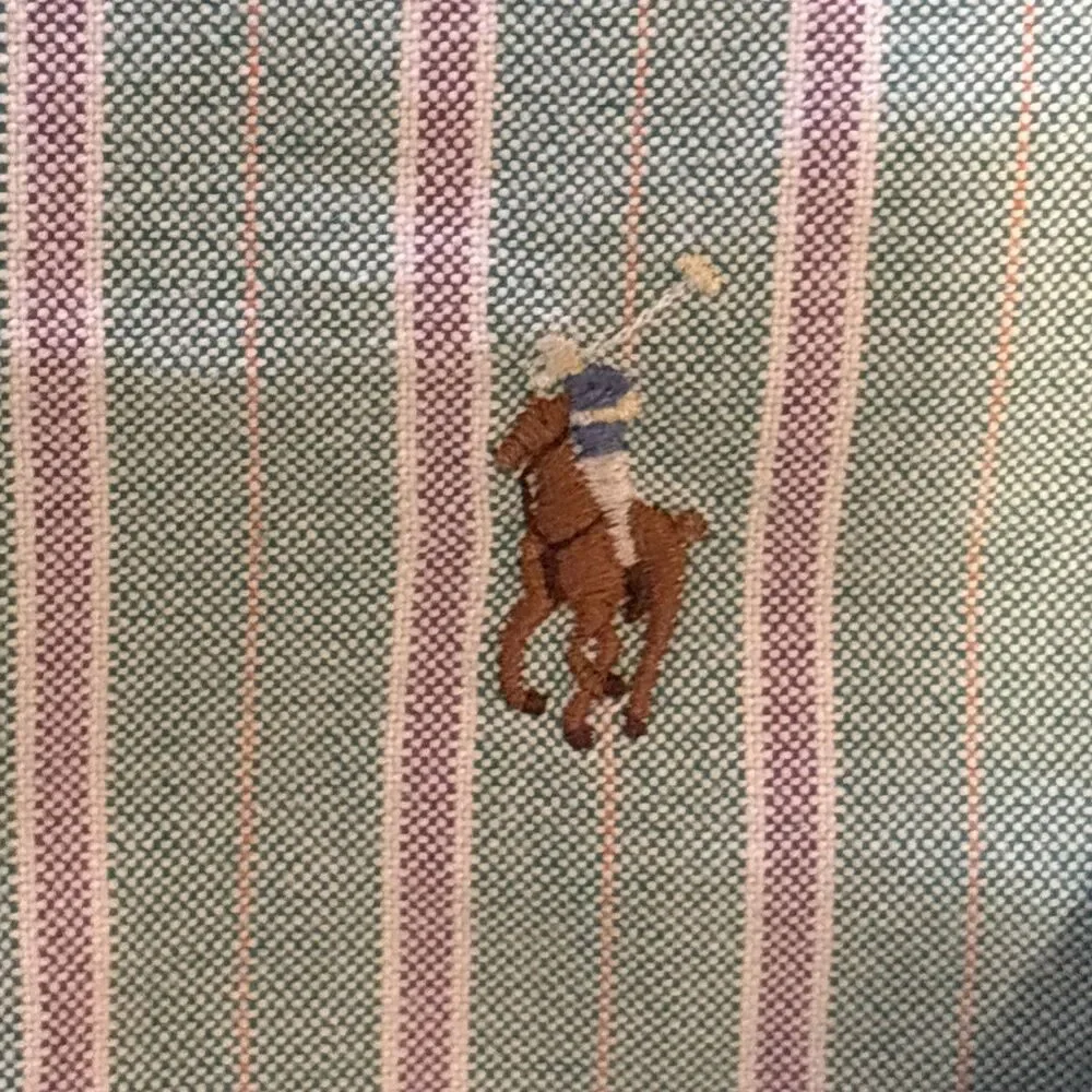 Vtg 90s Polo Ralph Lauren Shirt Mens M Classic Fit HK Multi Pony Medium